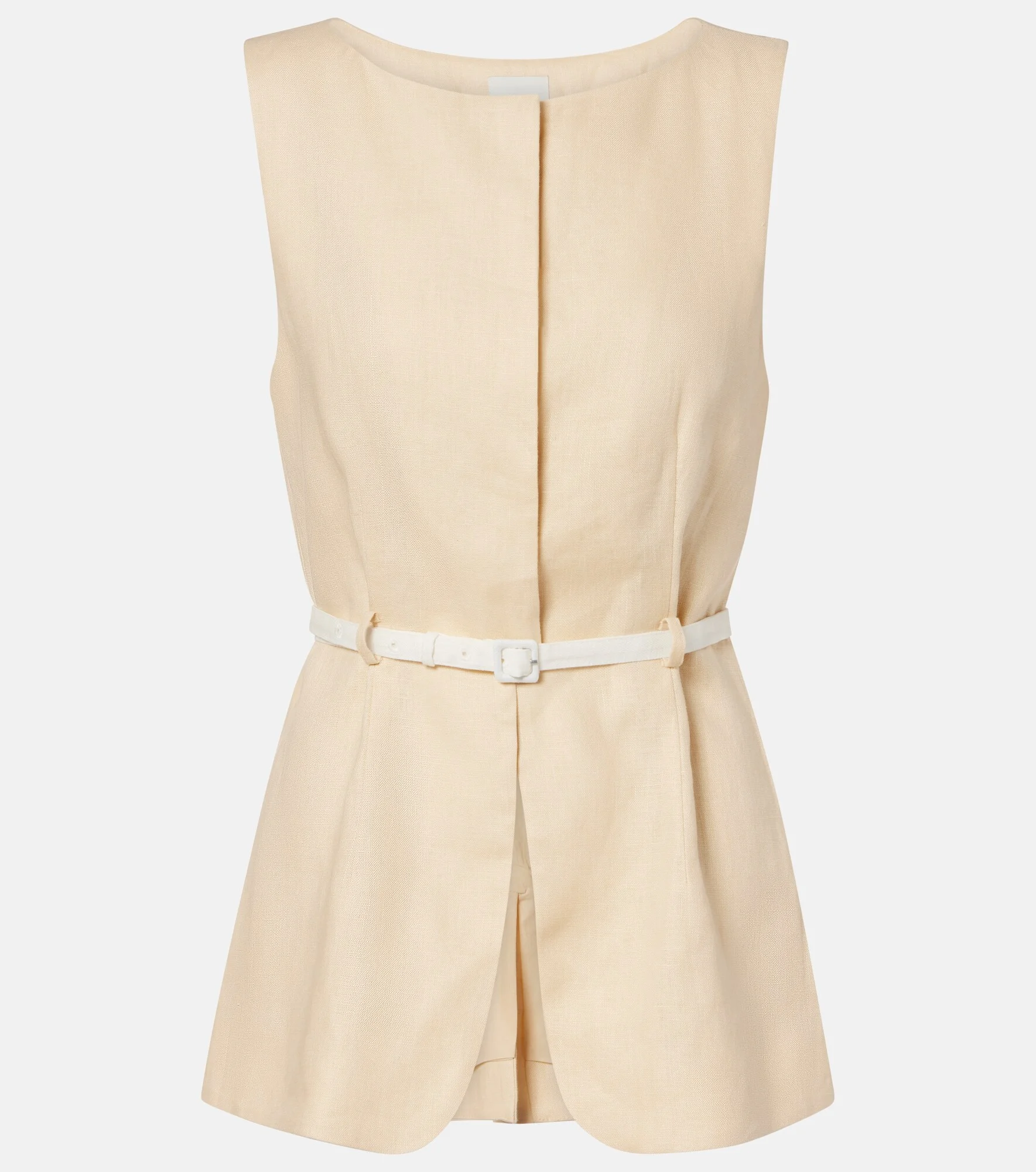 Pamela belted linen vest - 1