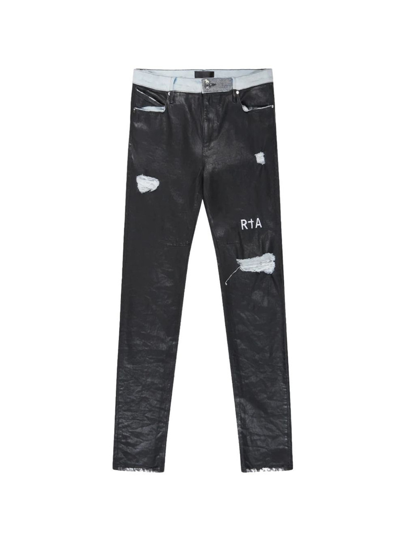 Bryant coated-distressed jeans 1