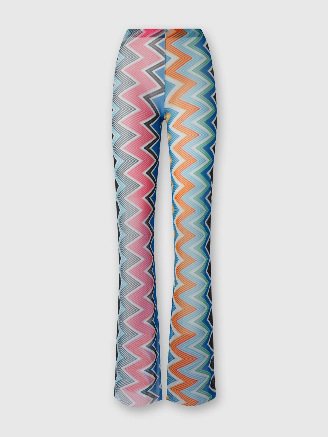 Cover-up trousers in zigzag print tulle - 1