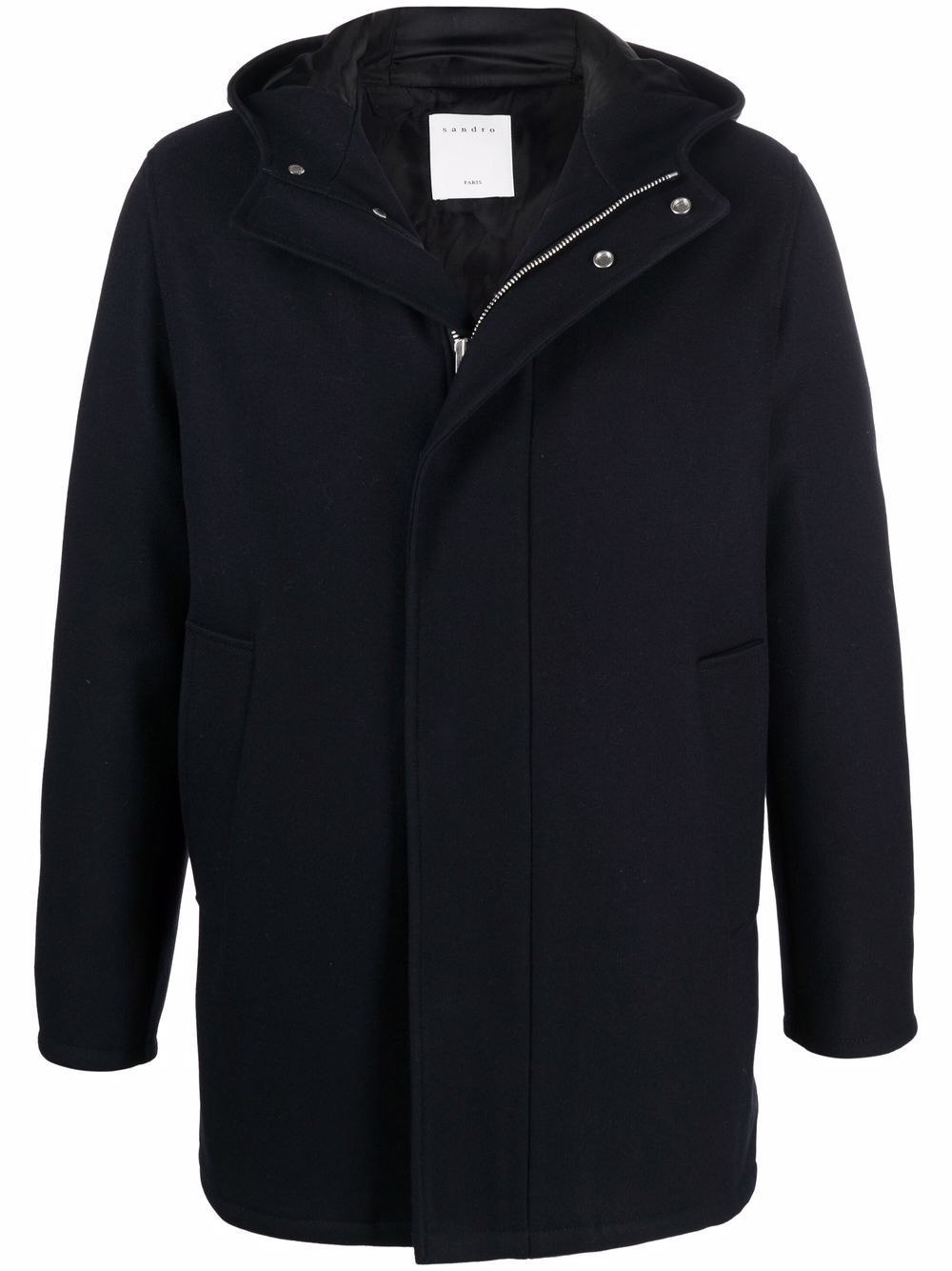 hooded wool parka - 1