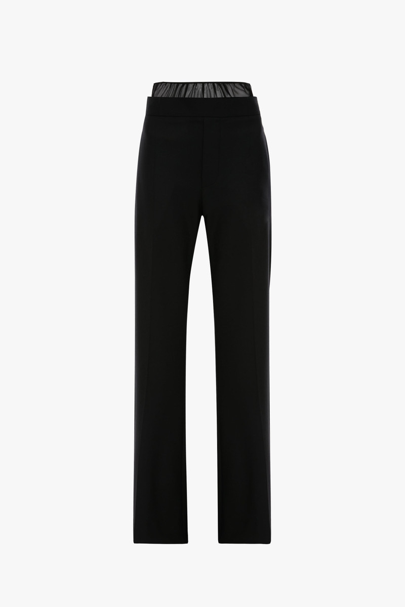 Sheer Panel Trouser In Black 1