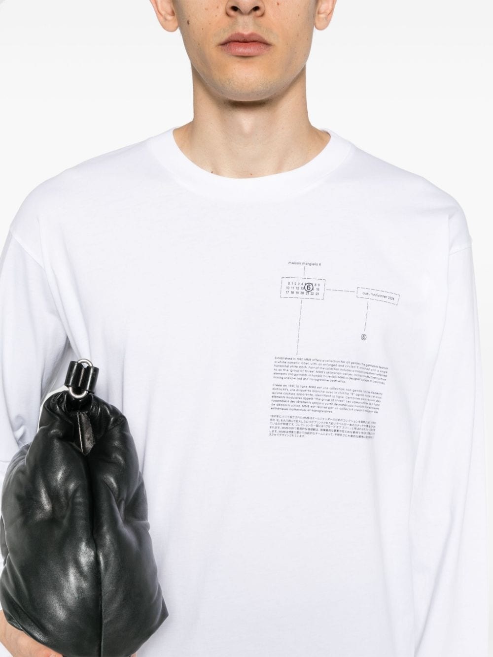 numbers-motif cotton T-shirt - 5