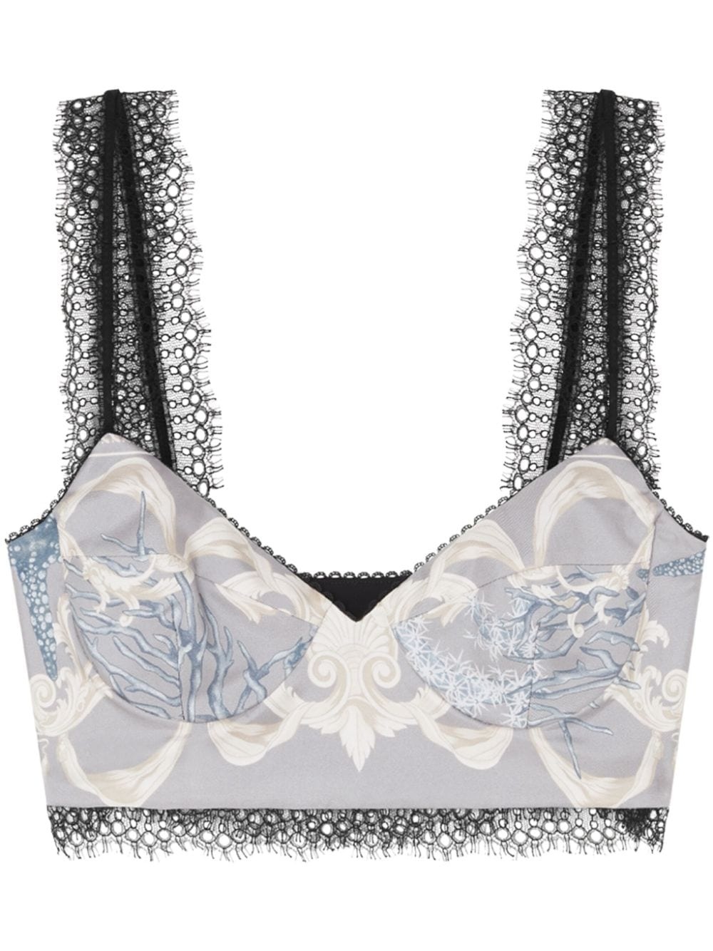 Barocco Sea silk bralette top - 1
