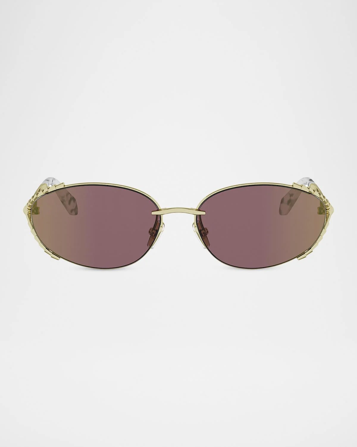 Serpenti 62mm Metal Oval Sunglasses - 1