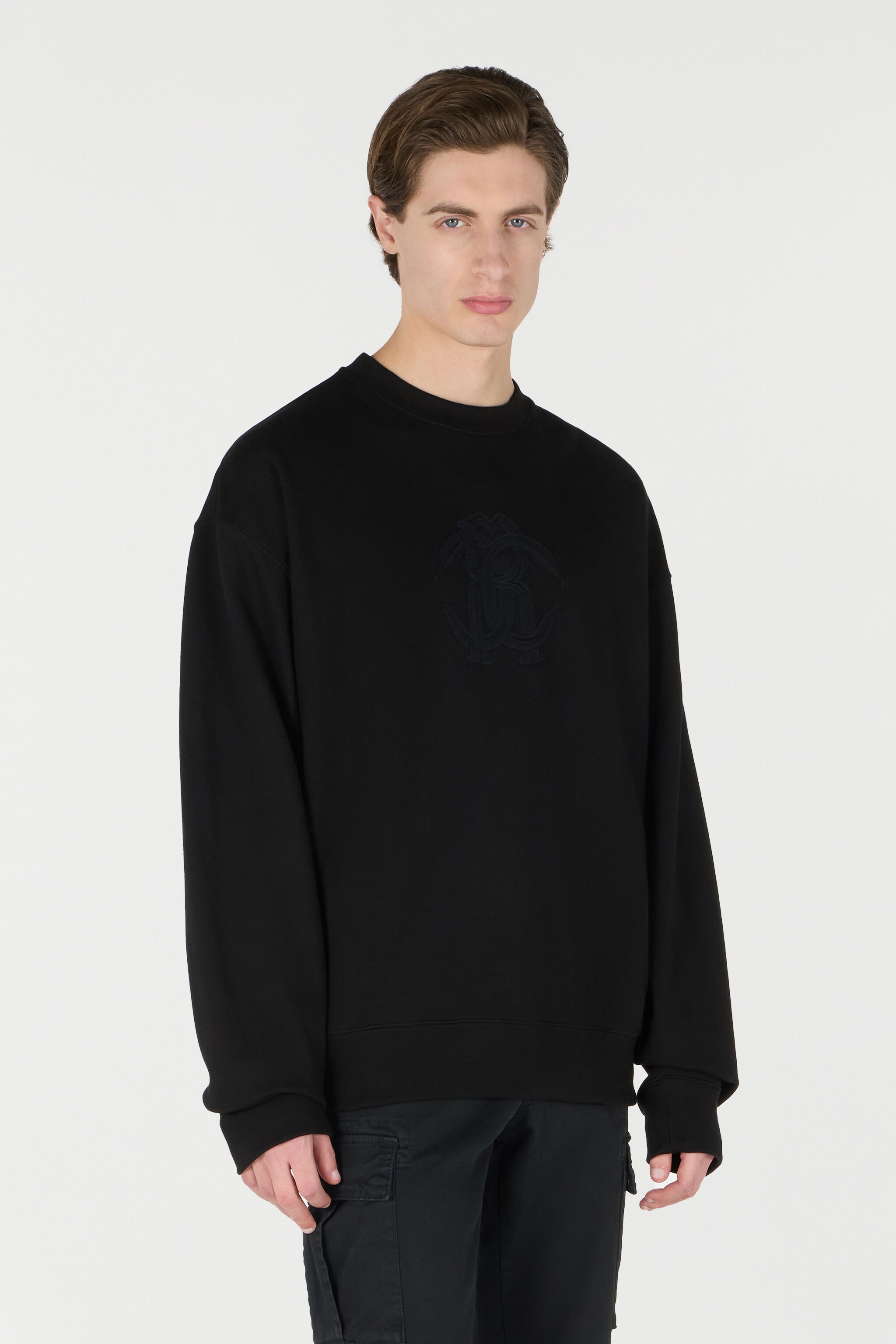 Sweatshirt With Mirror Snake Monogram Embroidery - 3