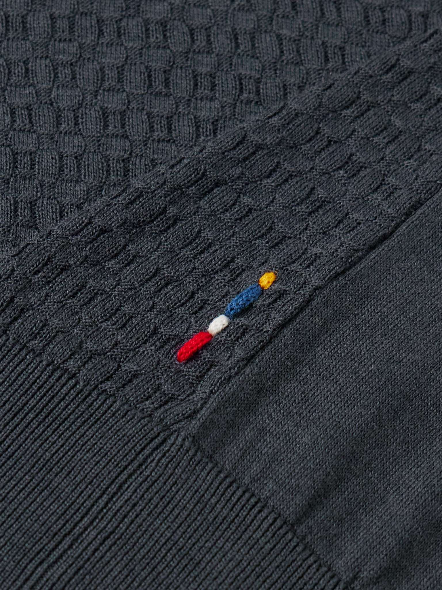 Burnham Slim-Fit Silk and Cotton-Blend Polo Shirt - 5