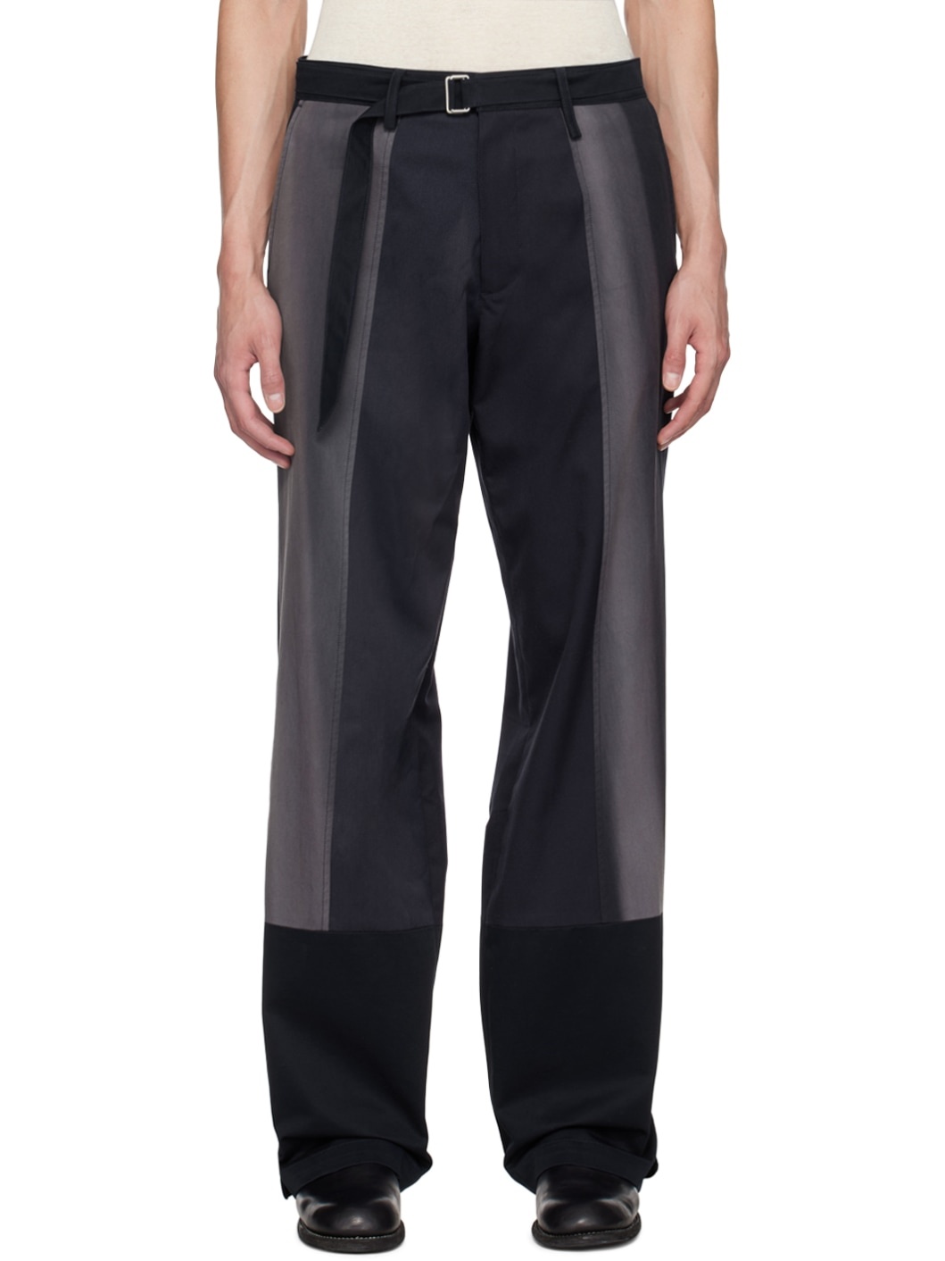 Navy Sun-Bleached Trousers - 1