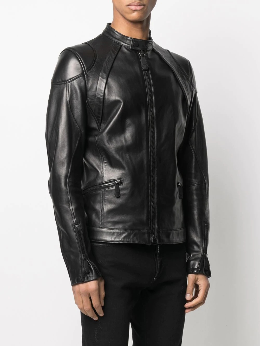 Moto leather jacket - 3