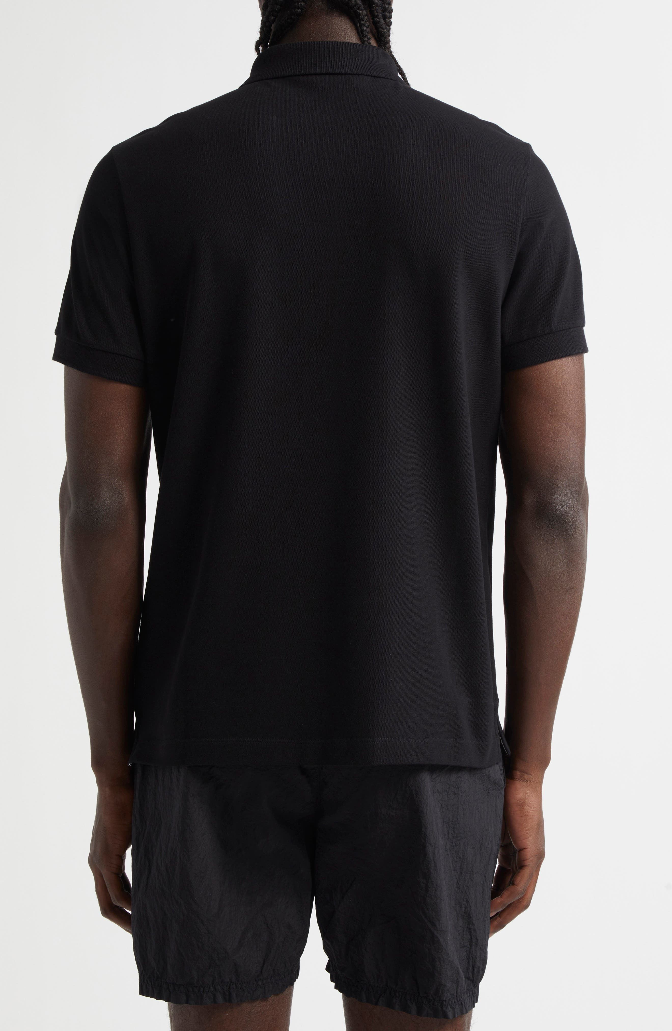 Stone Island 2SC18 Slim Fit Piqué Polo in V0029 Black at Nordstrom - 2