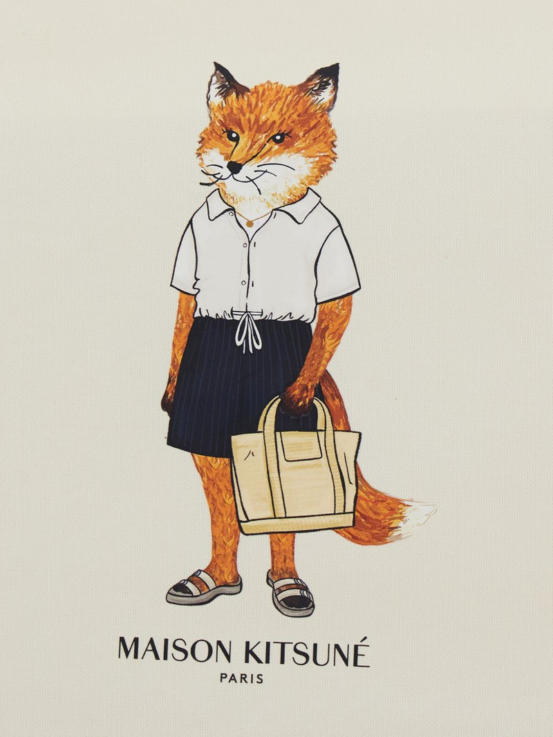 Fox-print tote bag 3