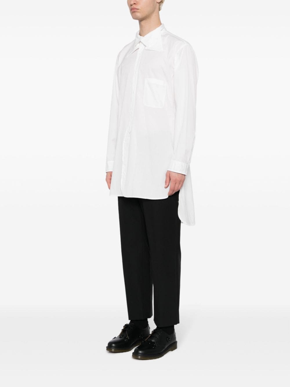 layered cotton shirt - 3