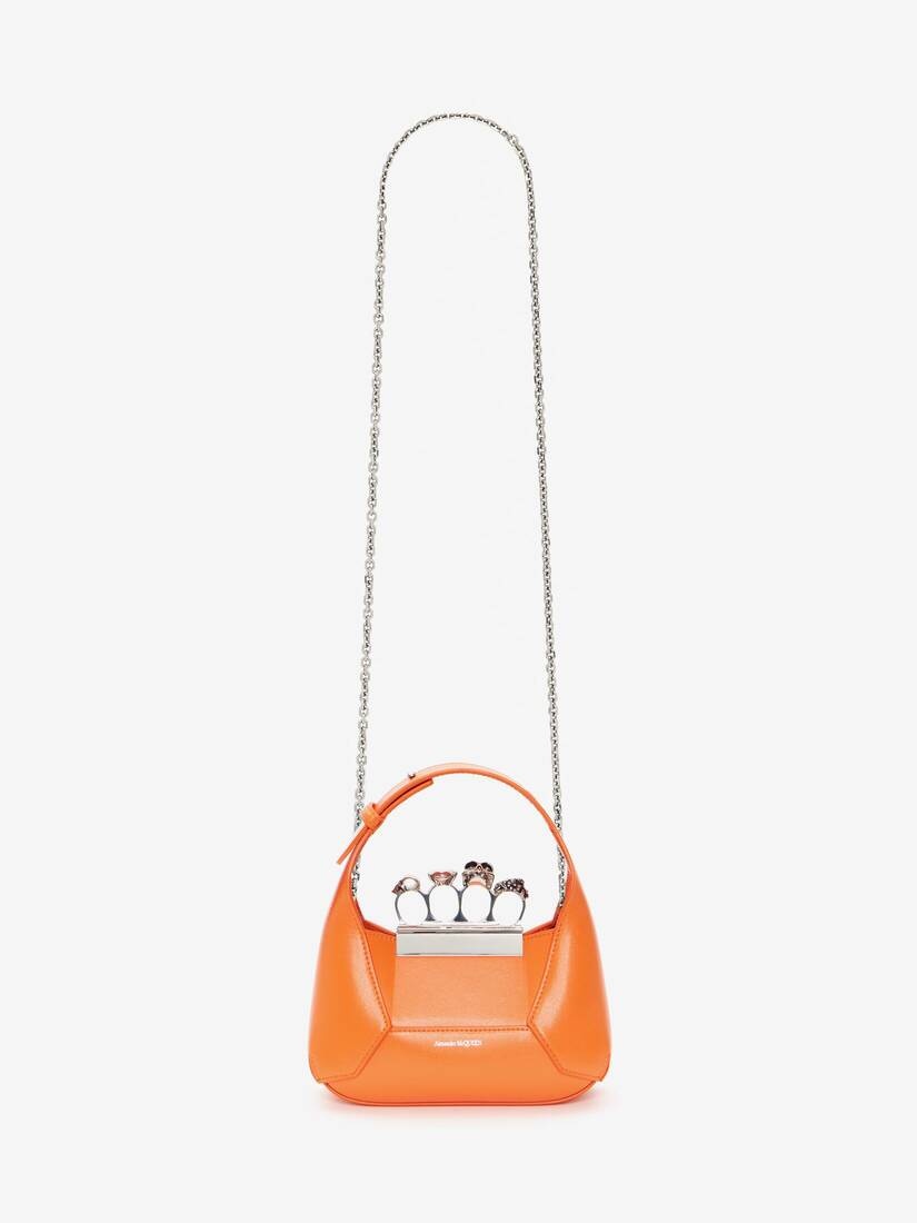 Women's The Jewelled Hobo Mini Bag in Sunset Orange - 4