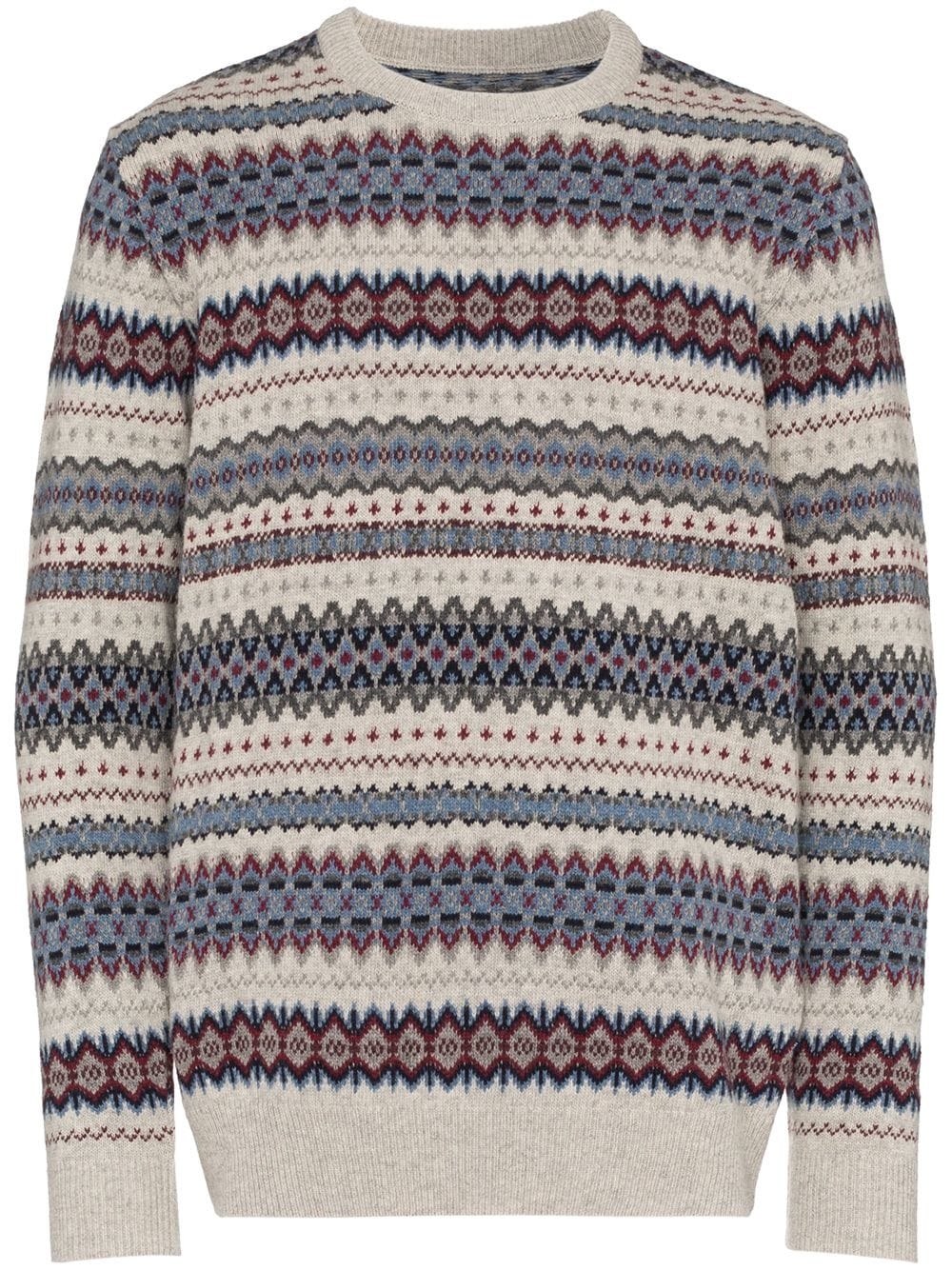 Fair Isle intarsia knit sweater - 1