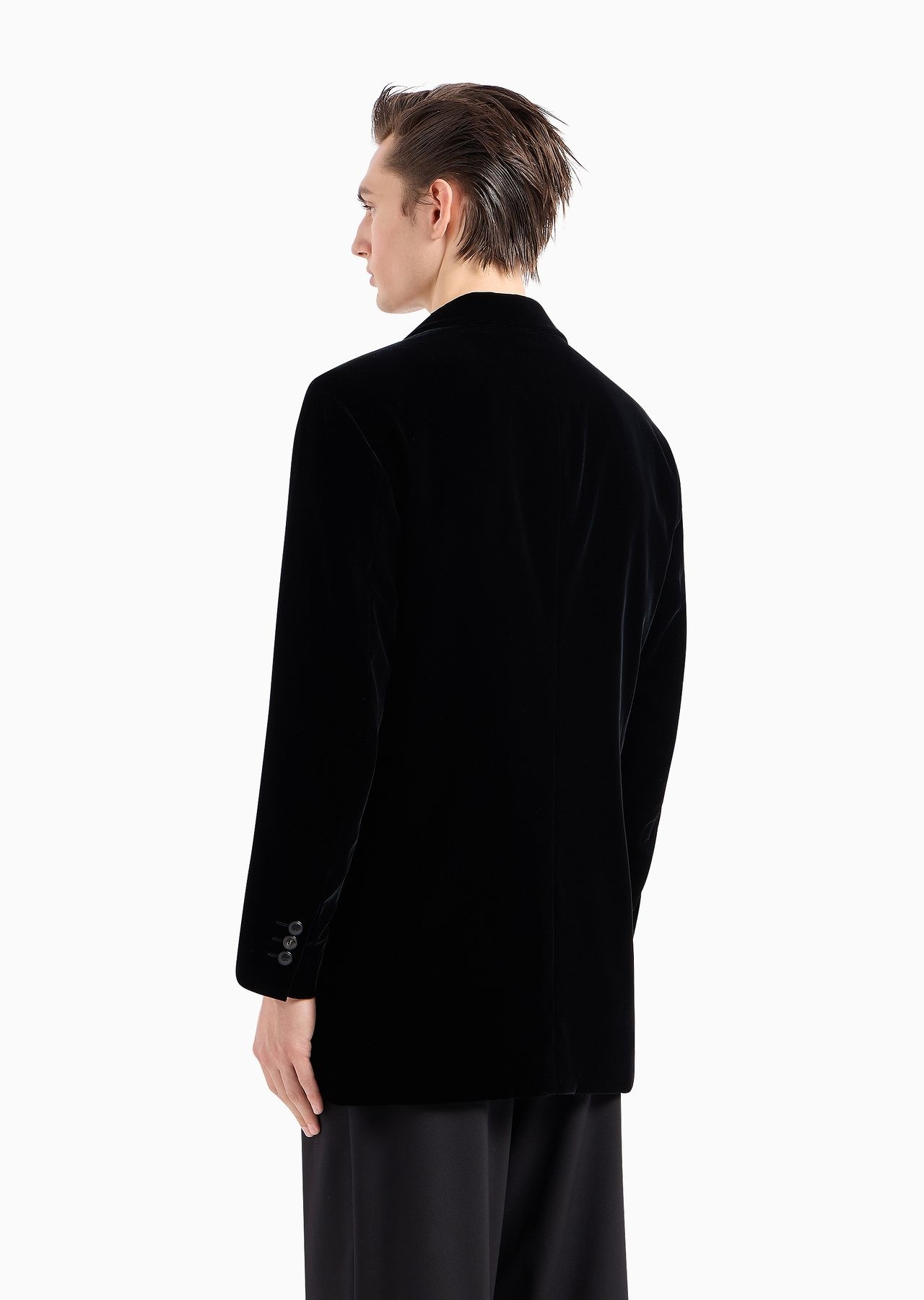 Heritage Line single-breasted velvet jacket - 3