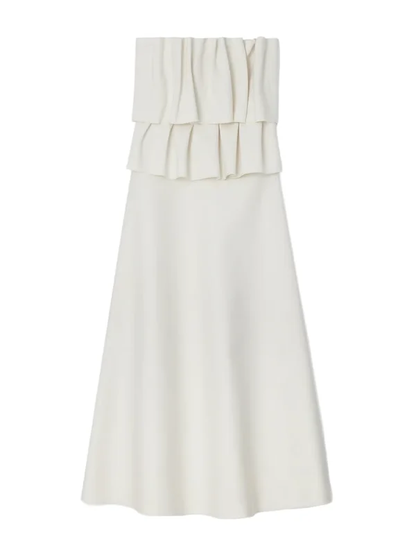 Sculpted Tube Dress in White - 1