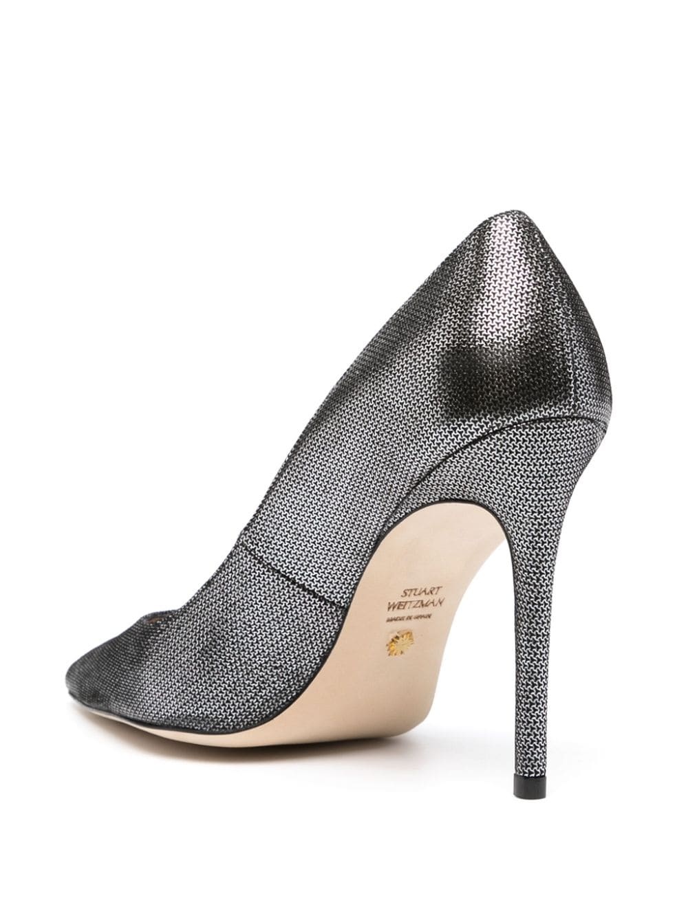 Stuart 100mm metallic-leather pumps - 3