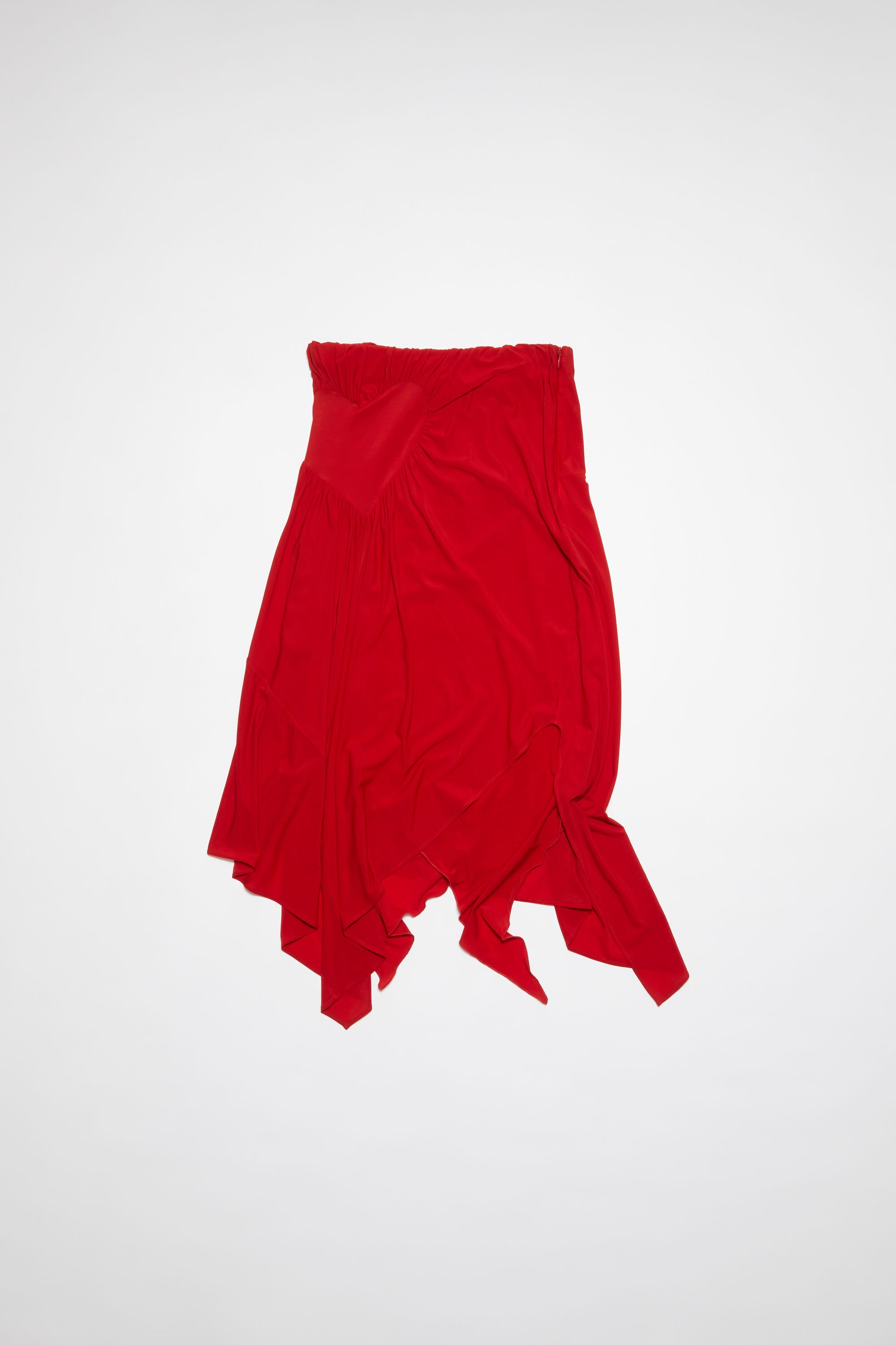 Kolor asymmetric draped midi skirt - Red