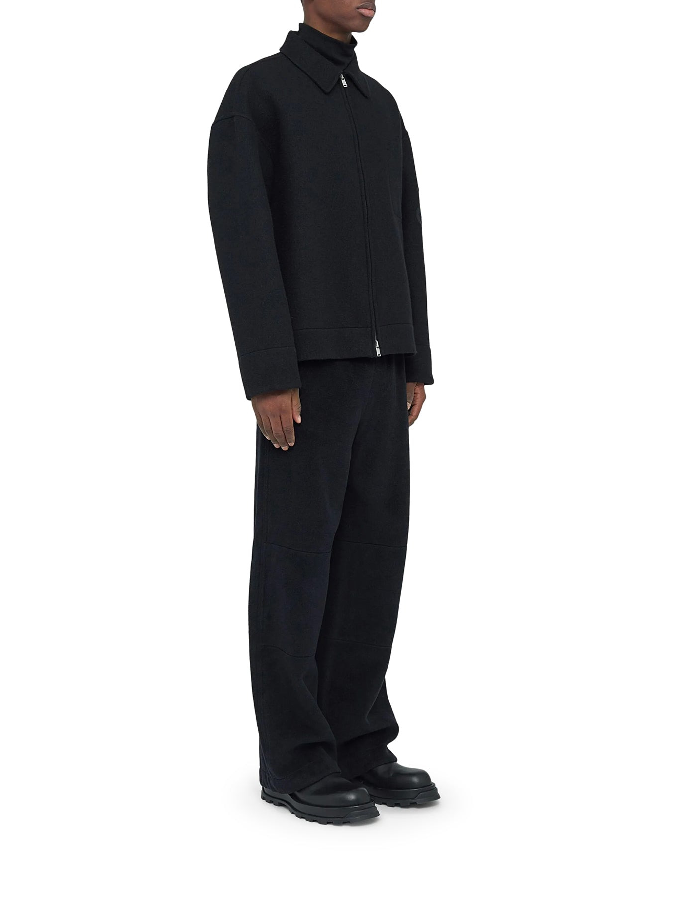 WOOL ZIP-UP OVERSHIRT - 3