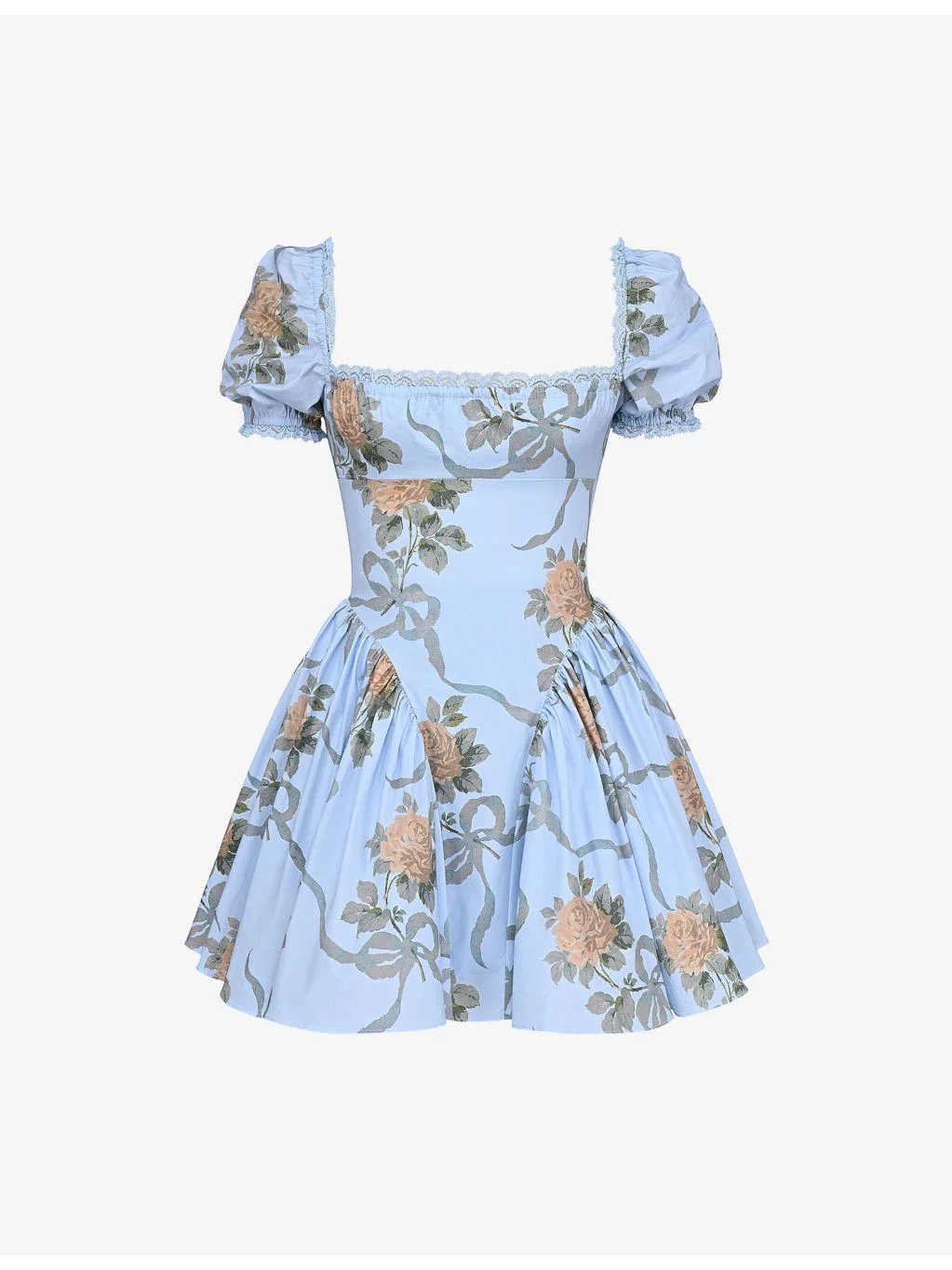 Rosie Floral-Print Stretch-Cotton Mini Dress - 1