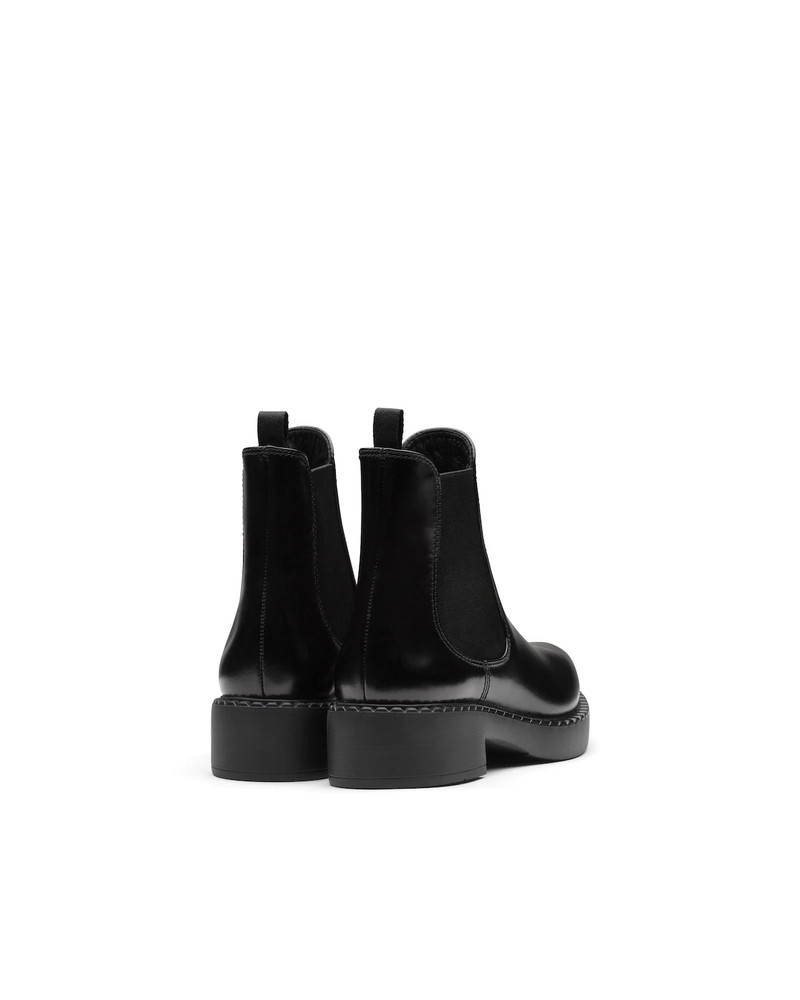 Prada Brushed leather ankle boots outlook