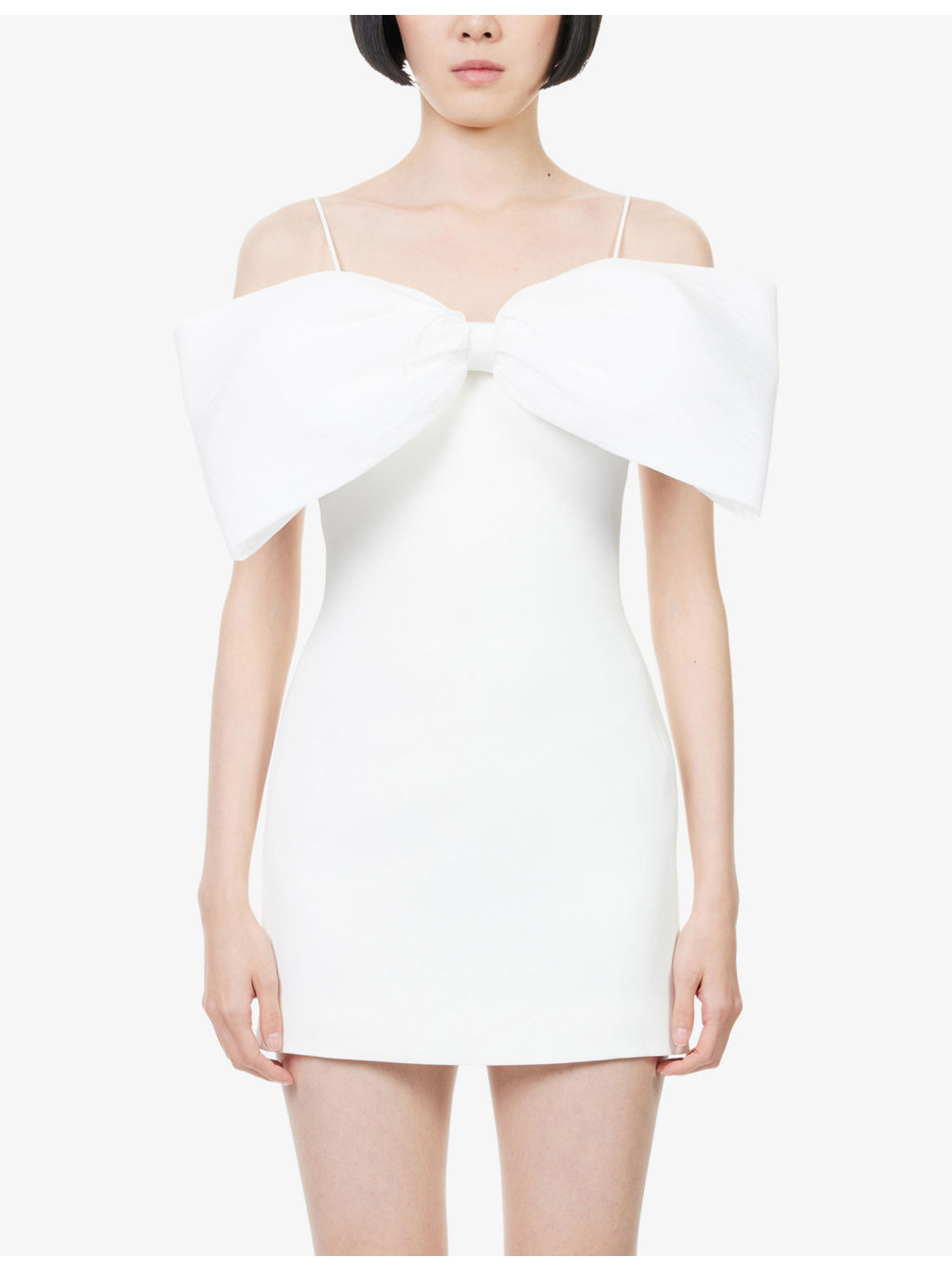 Strapless Bow Woven Mini Dress - 3