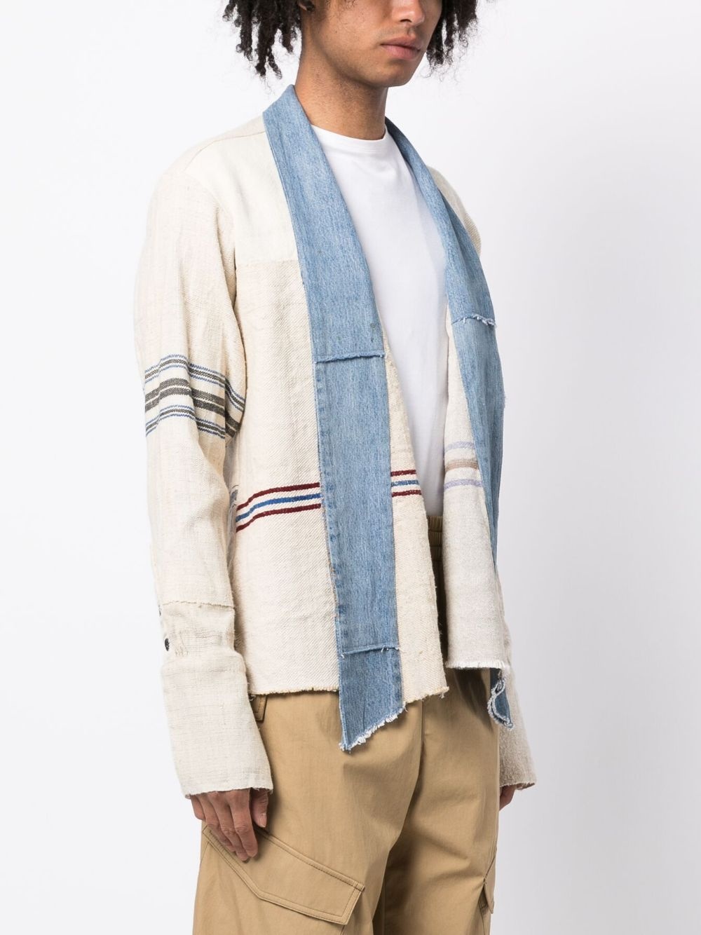 STRIPE-PRINT PANELLED JACKET - 3