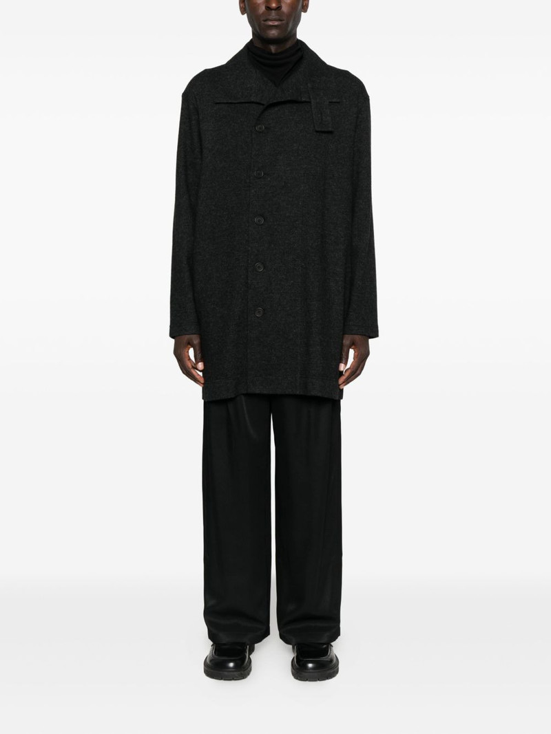 Yohji Yamamoto button-fastening pocket coat outlook