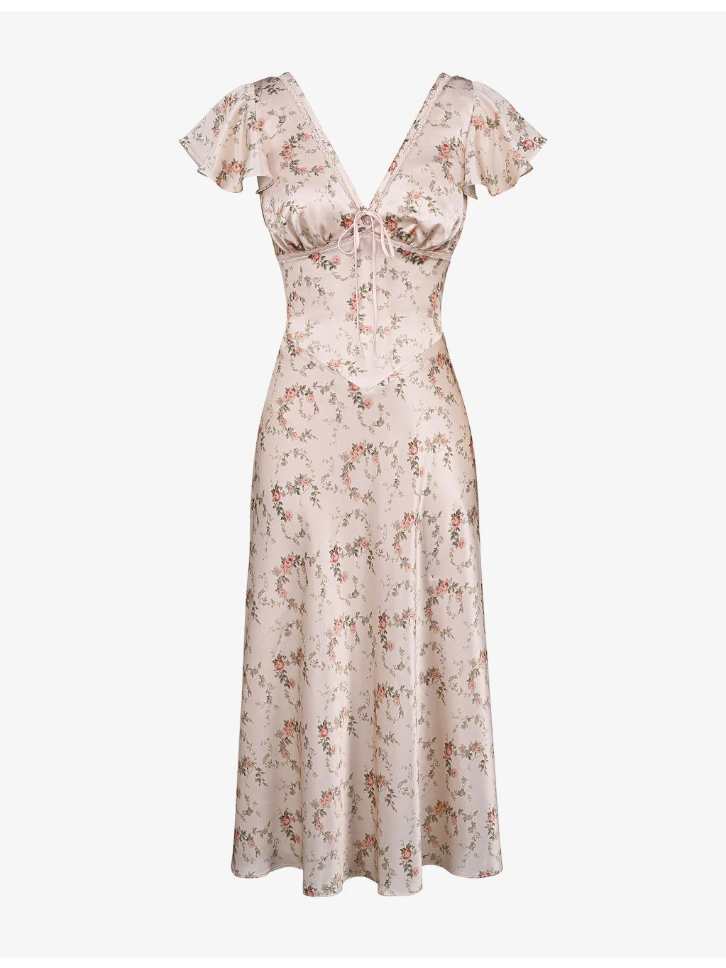 Ravella Floral-Print Silk Midi Dress - 1
