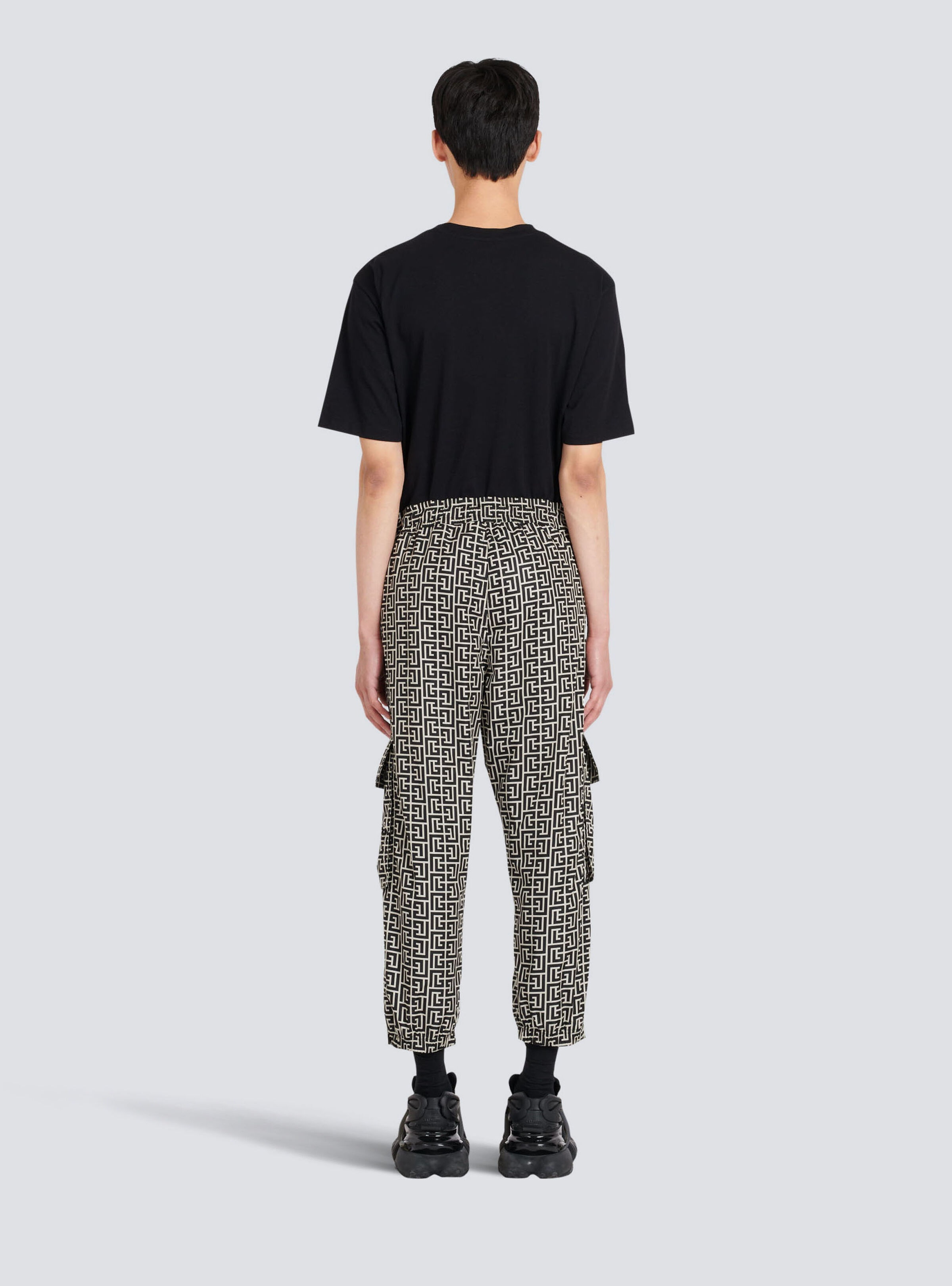 Cargo pants with Balmain monogram - 4