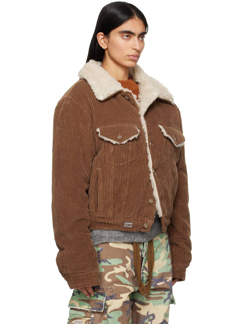 Brown Sherpa Corduroy Trucker Jacket 2