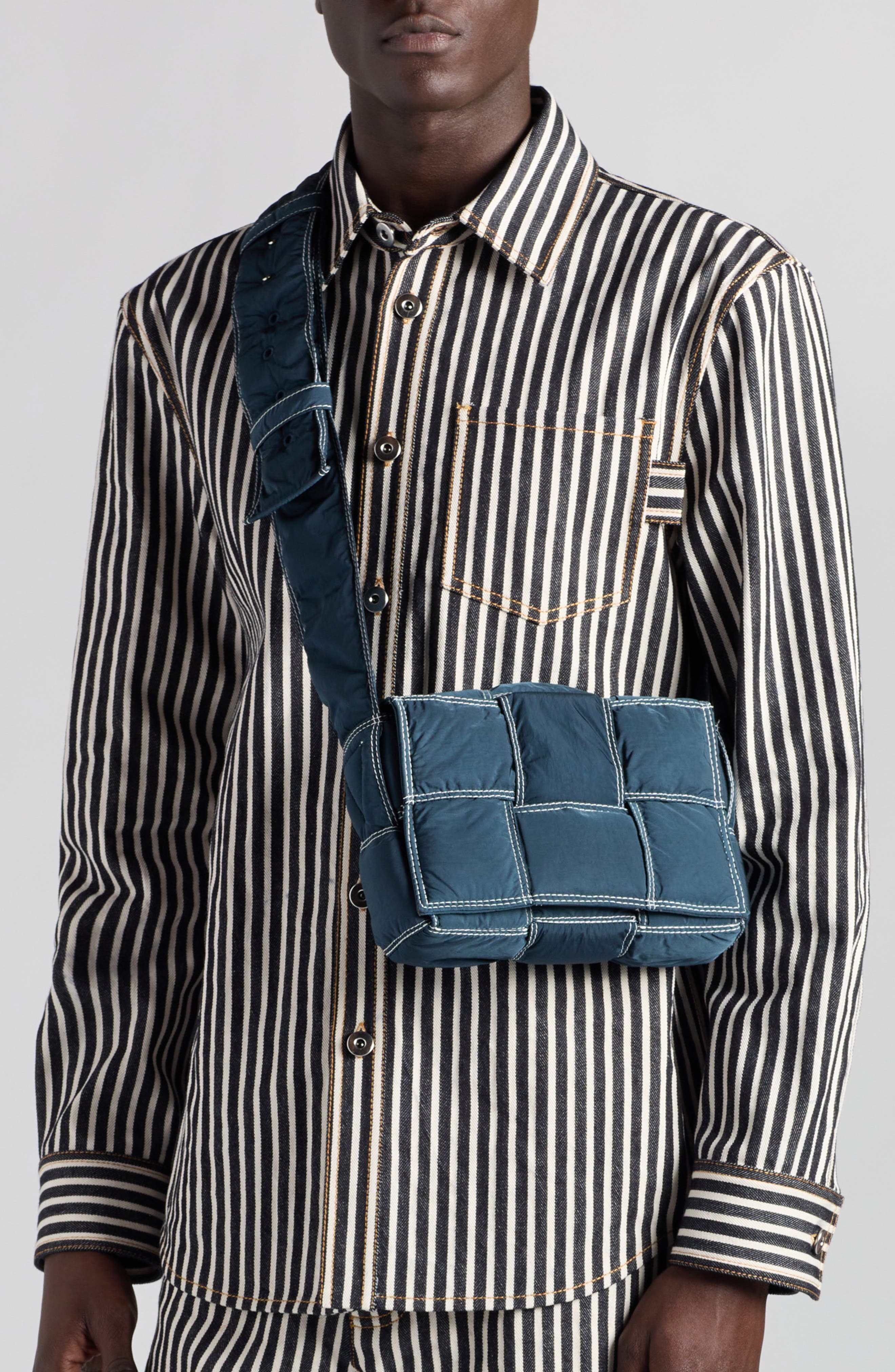 Bottega Veneta Small Padded Cassette Bag in 3493 Deep Blue/White at Nordstrom - 2