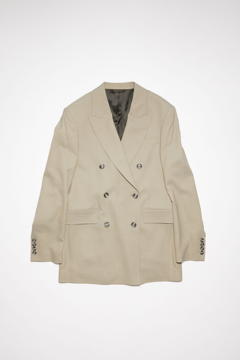 Relaxed fit suit jacket - Dusty grey - 1