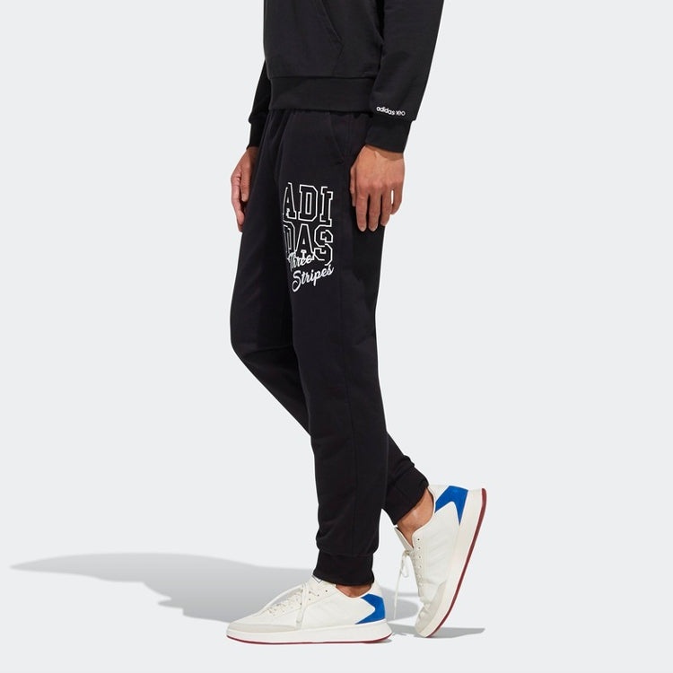 adidas neo Lacing Printing Sports Pants Black EI6277 - 5