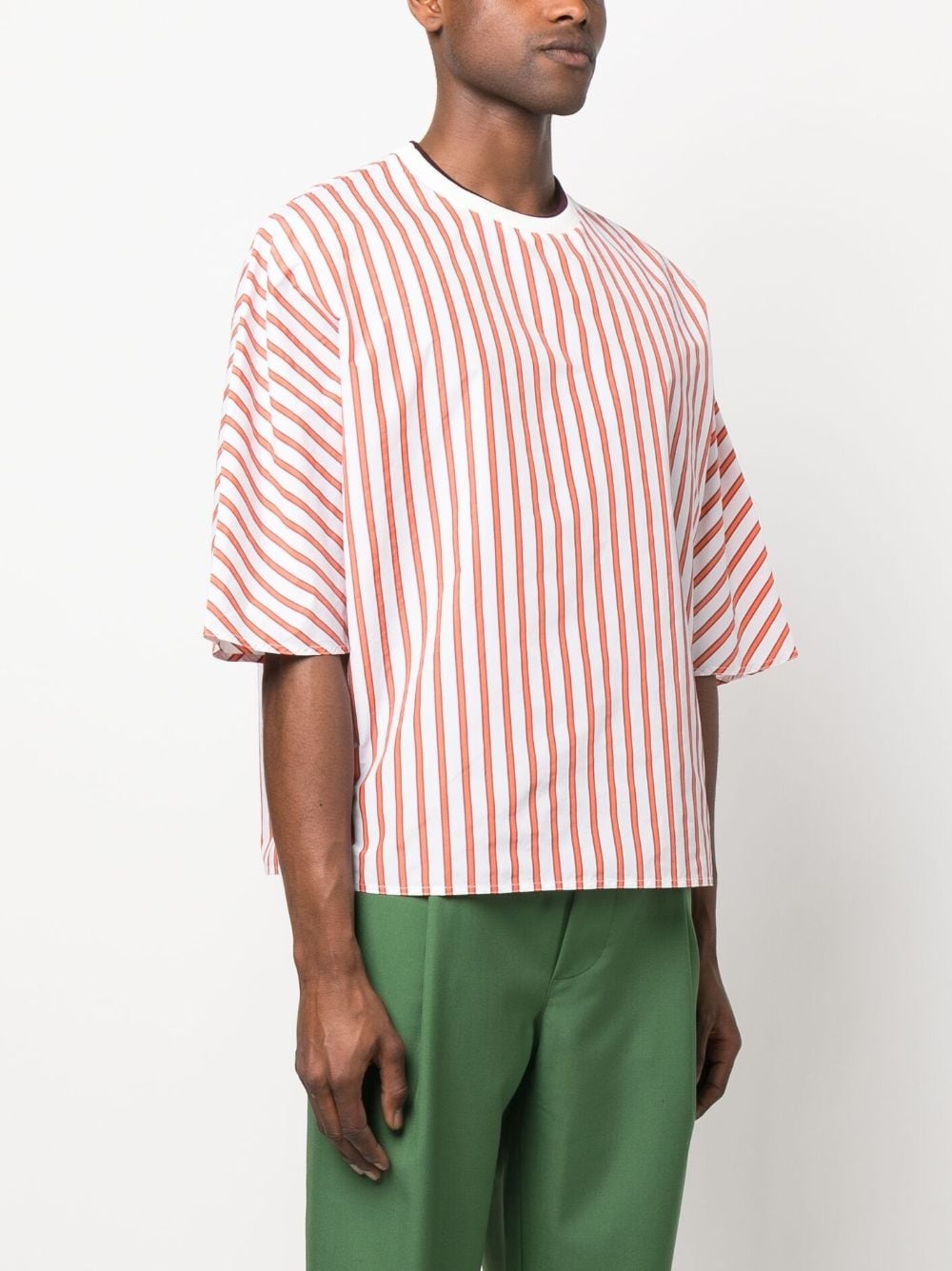 striped crew-neck T-shirt - 3