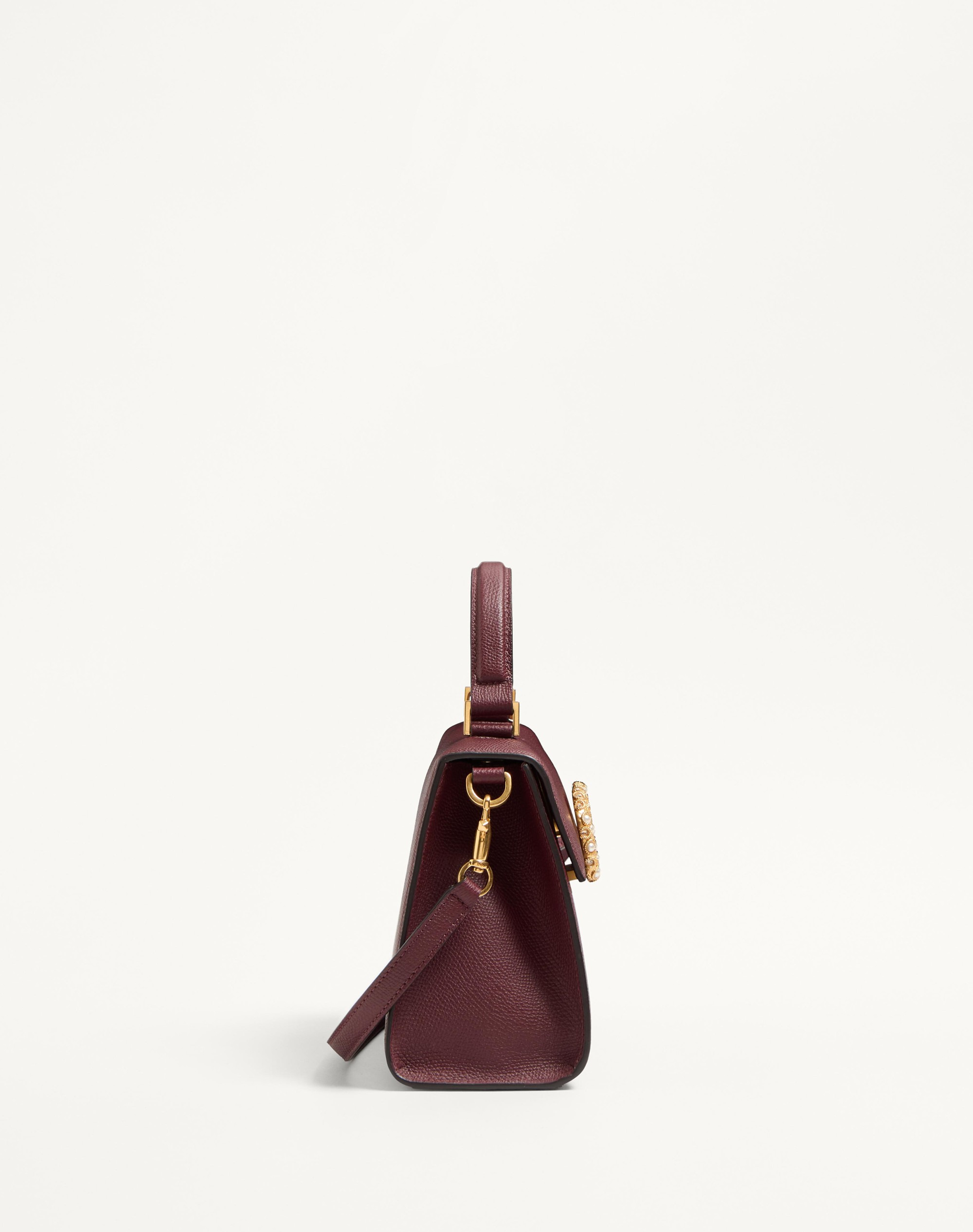 VALENTINO GARAVANI VSLING SMALL HANDBAG IN GRAINY CALFSKIN WITH JEWEL LOGO - 3