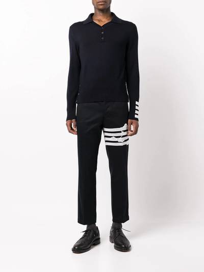 Thom Browne 4-Bar stripe polo shirt outlook