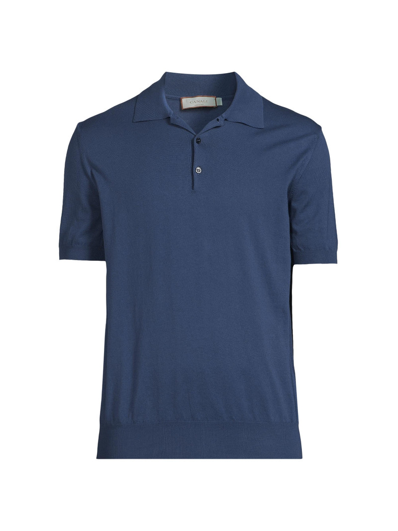 Men's Cotton Polo Shirt - Blue 1