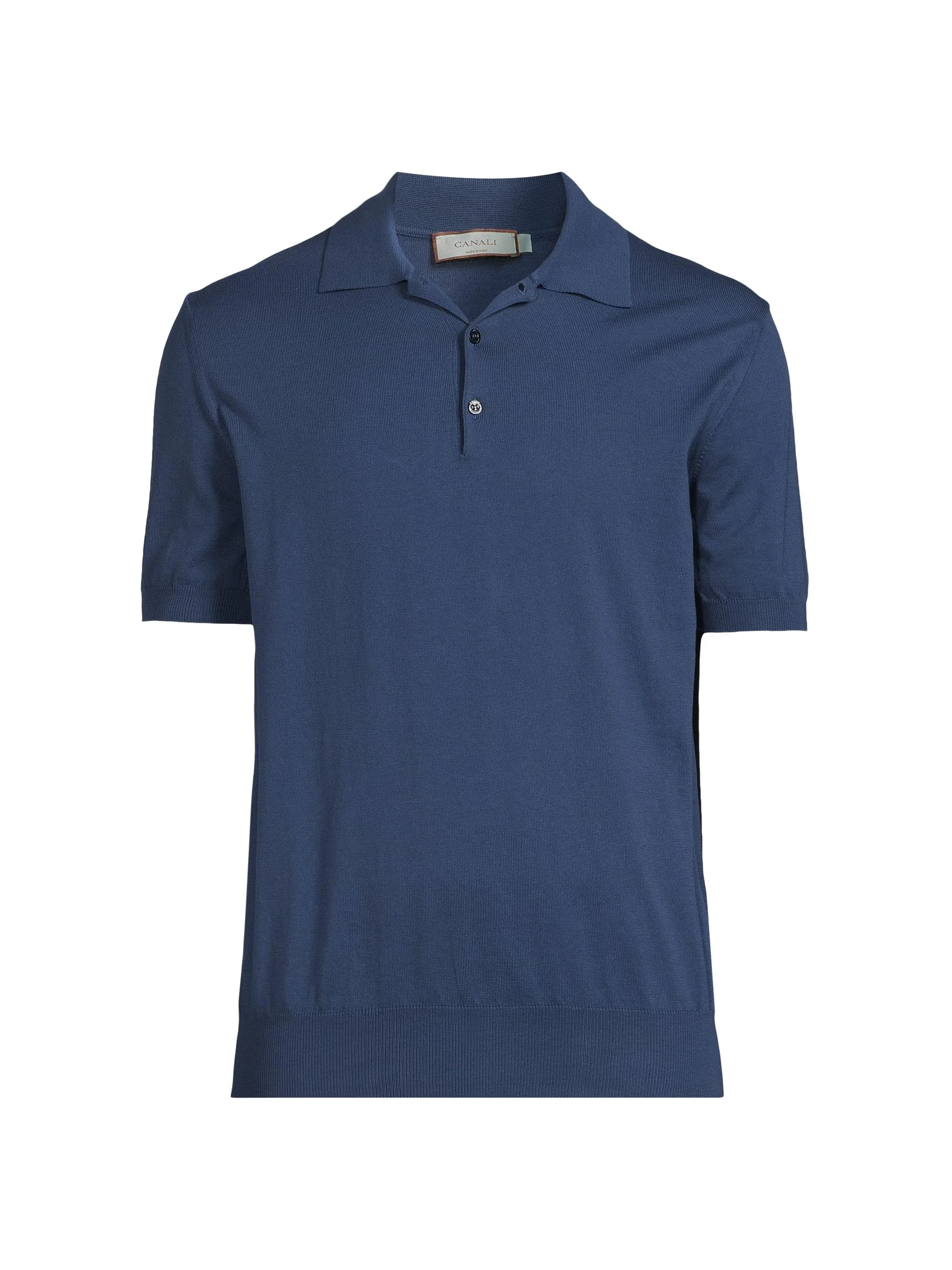 Men's Cotton Polo Shirt - Blue - 1