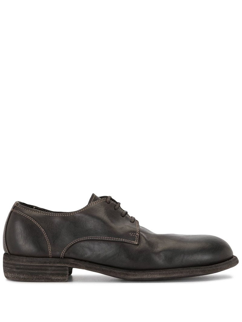 contrast stitch derby shoes 1