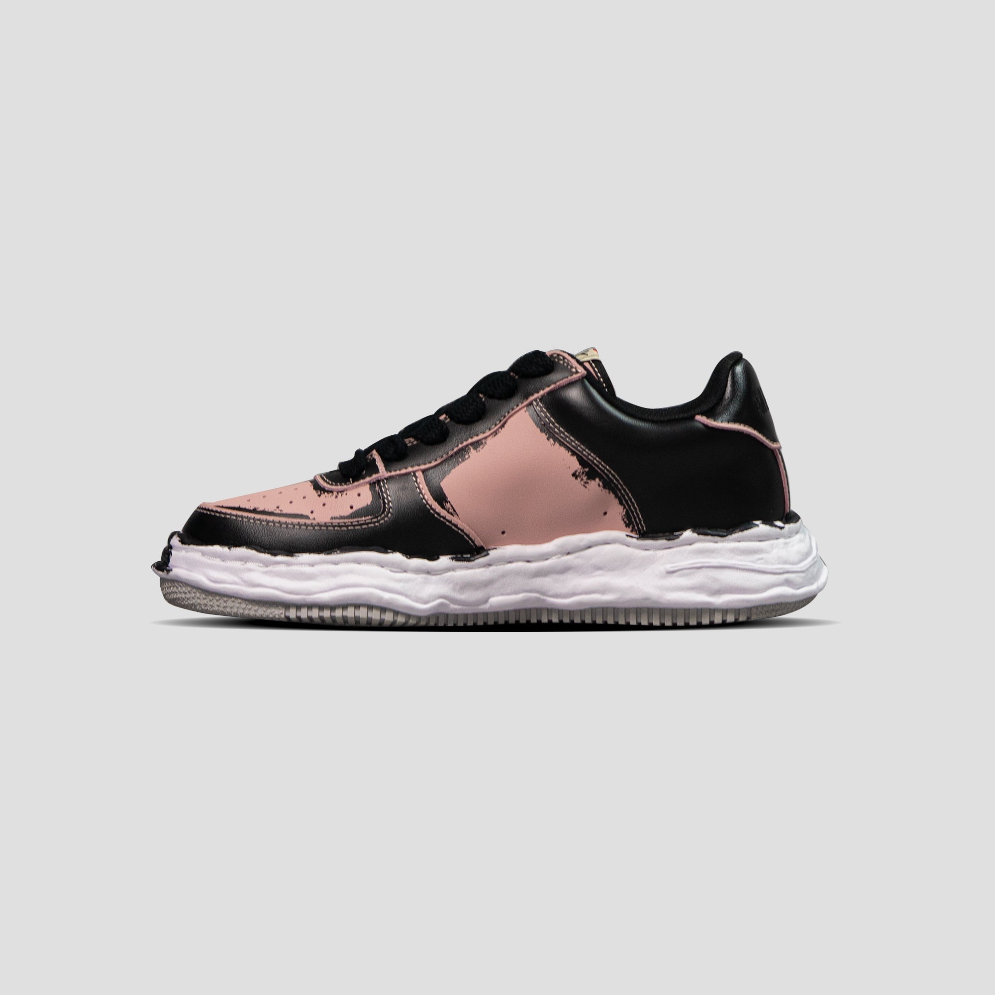WAYNE OG SOLE LOW-TOP PAINTED LEATHER SNEAKERS - 4