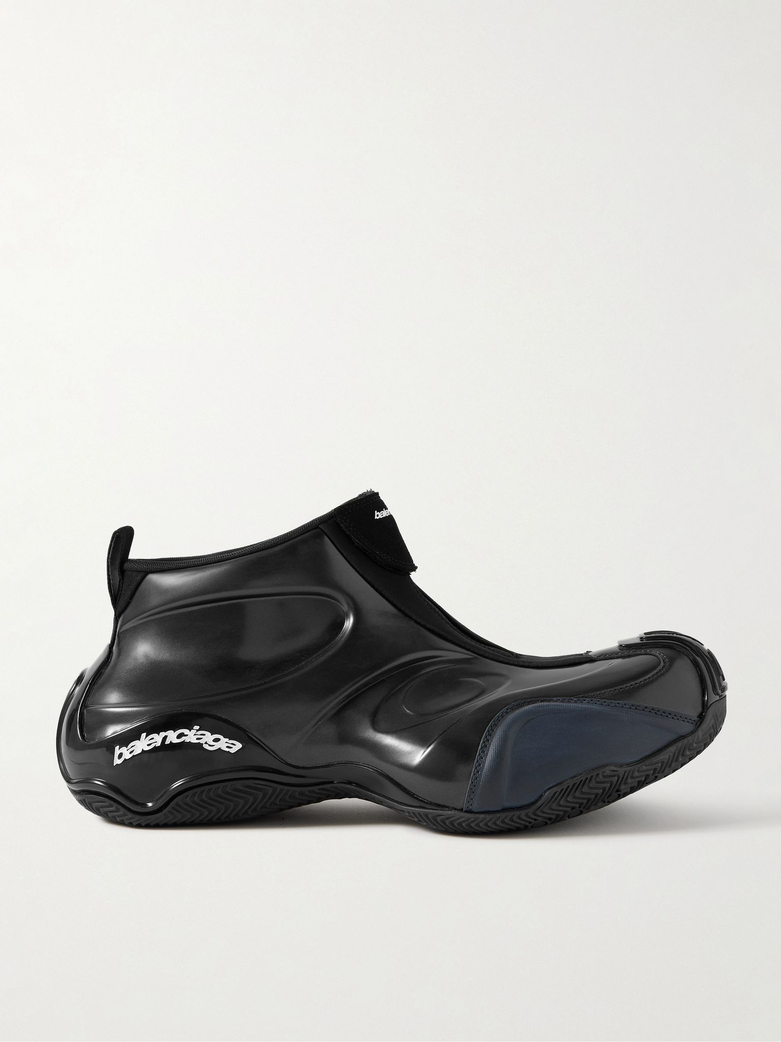 Basketball Neoprene-Trimmed Rubber Sneakers Black - 1