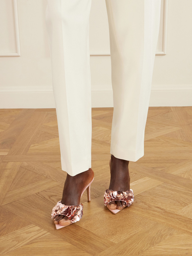 Gianvito Rossi Sequined Mesh Mules outlook