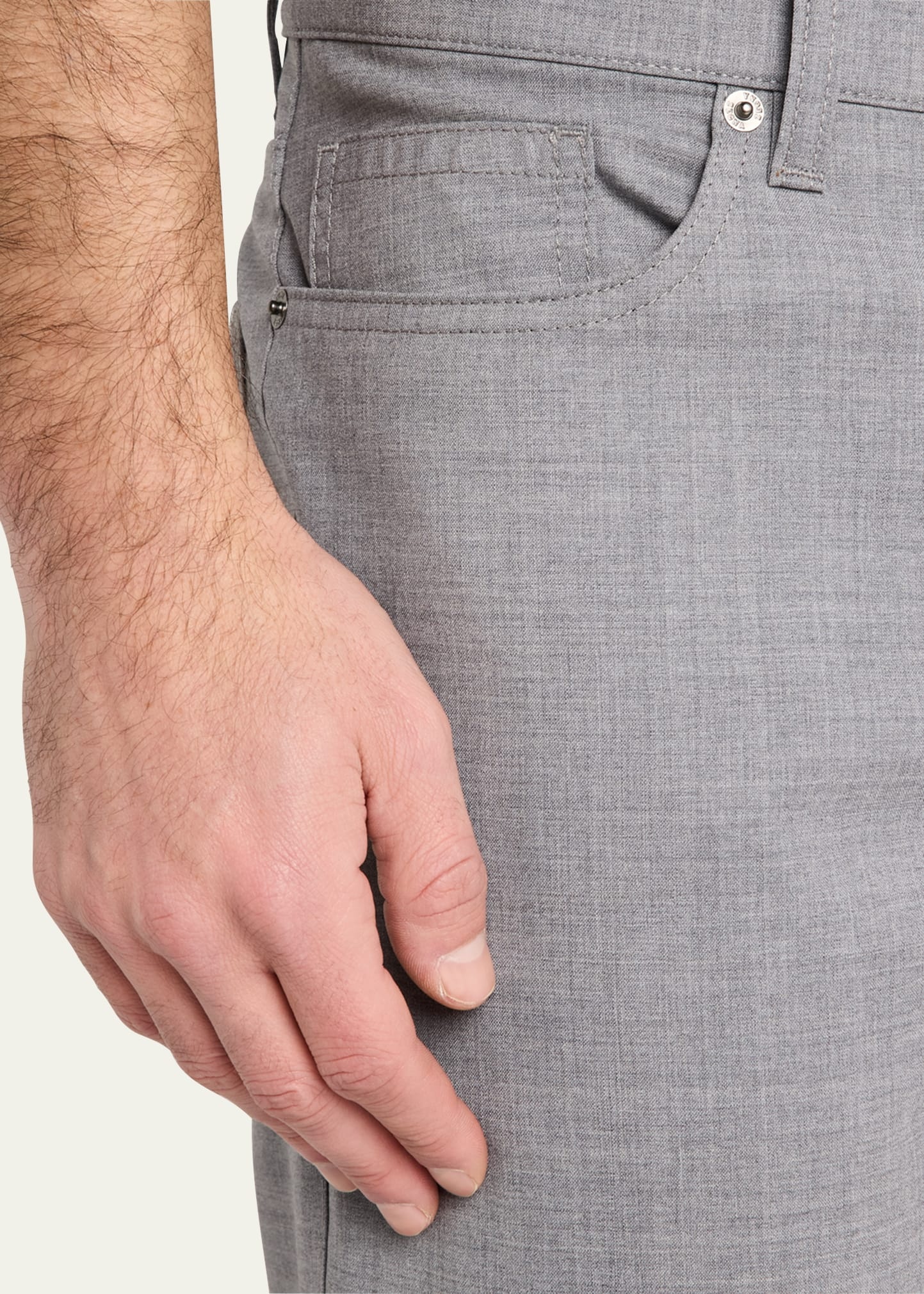 Men's Wool Five-Pocket Pants - 5
