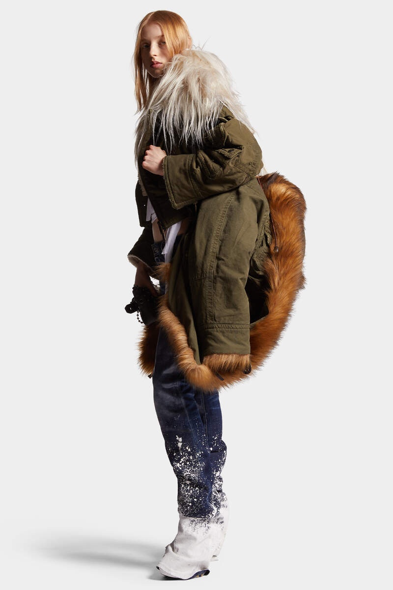 DYED COTTON CANVAS EASY BACKPACK PARKA - 6