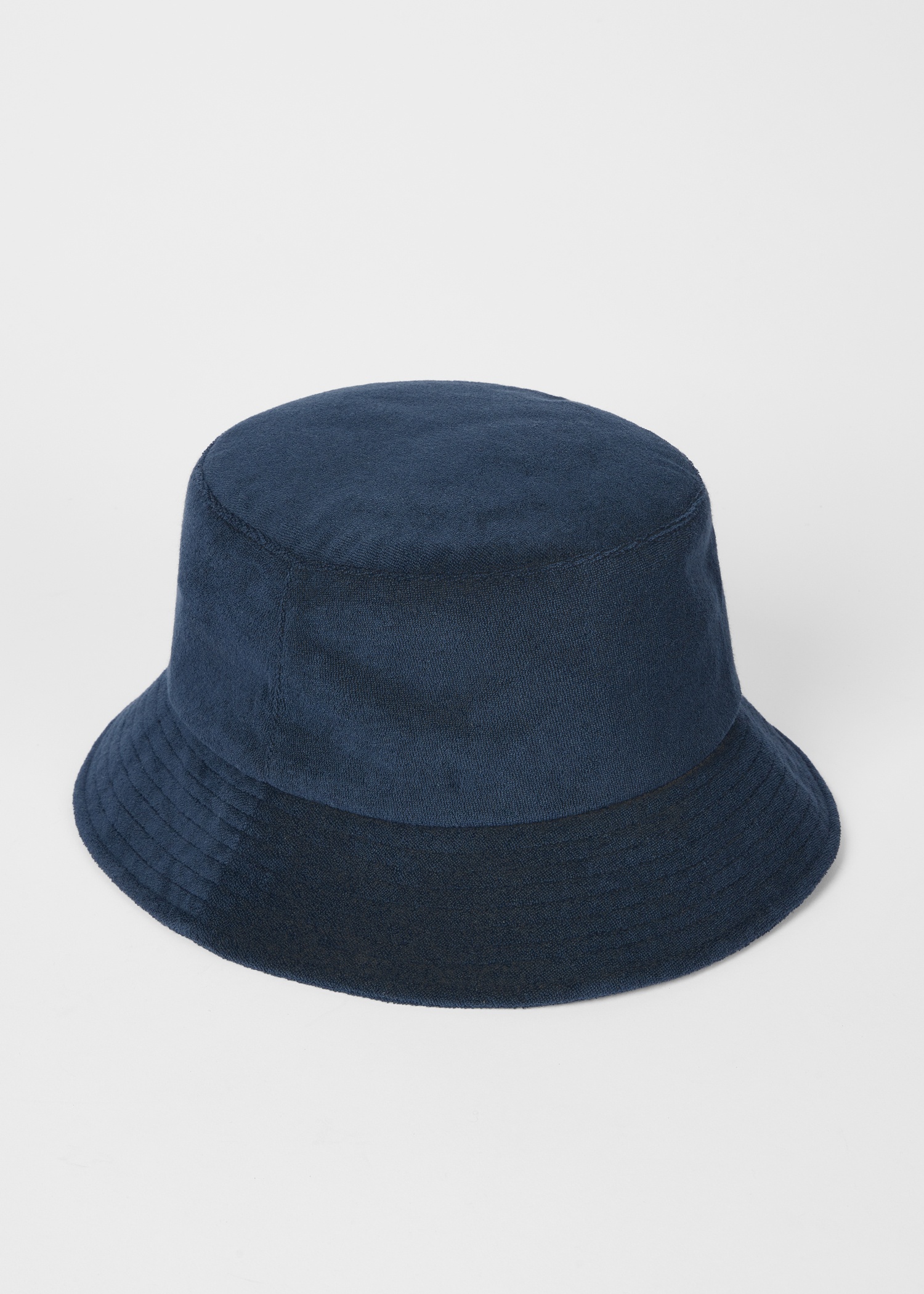 Navy Cotton-Blend Towelling Bucket Hat - 3