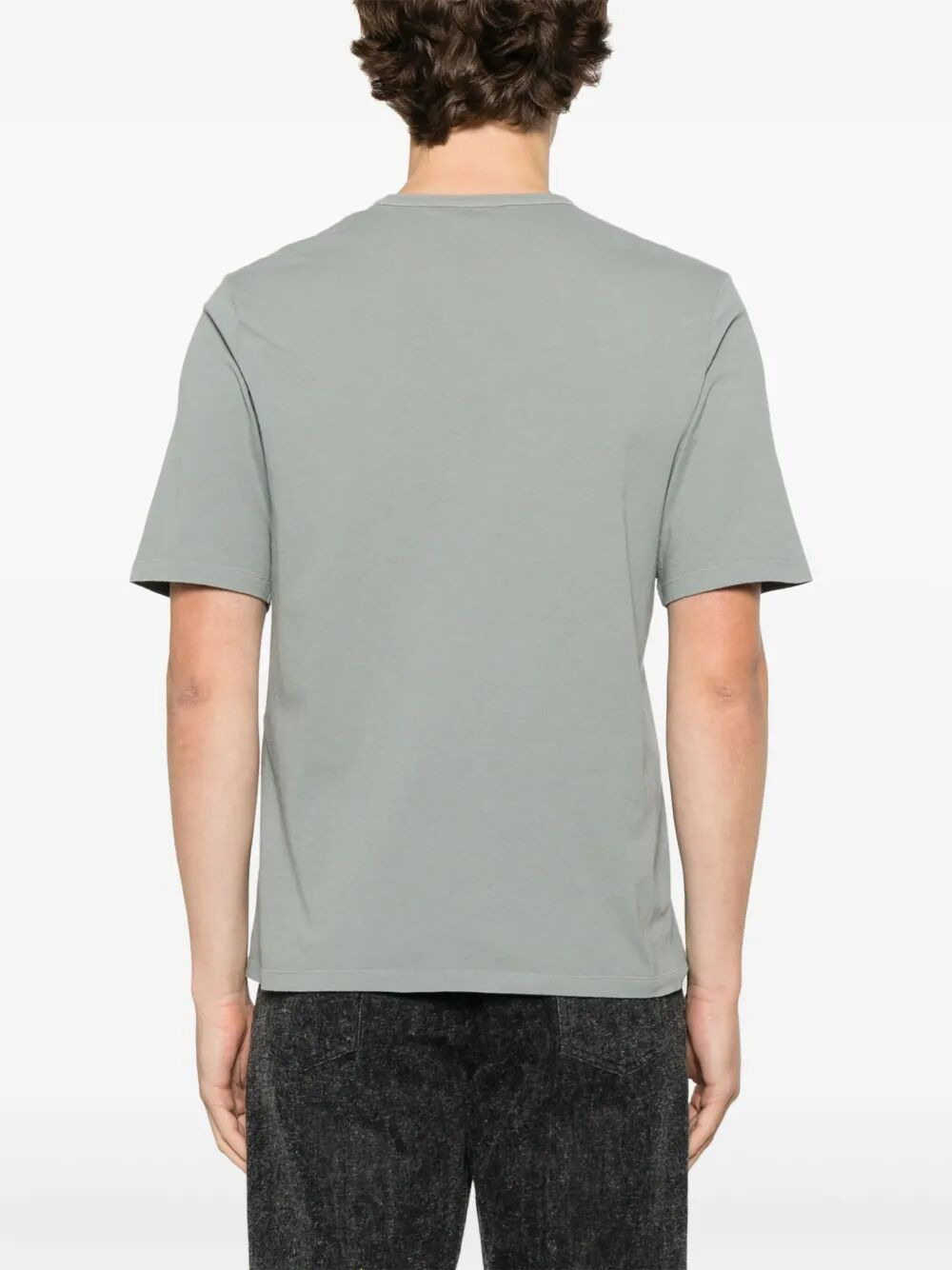 Saint Laurent Paris Men Tonal Logo Embroidery Cotton T-Shirt - 3
