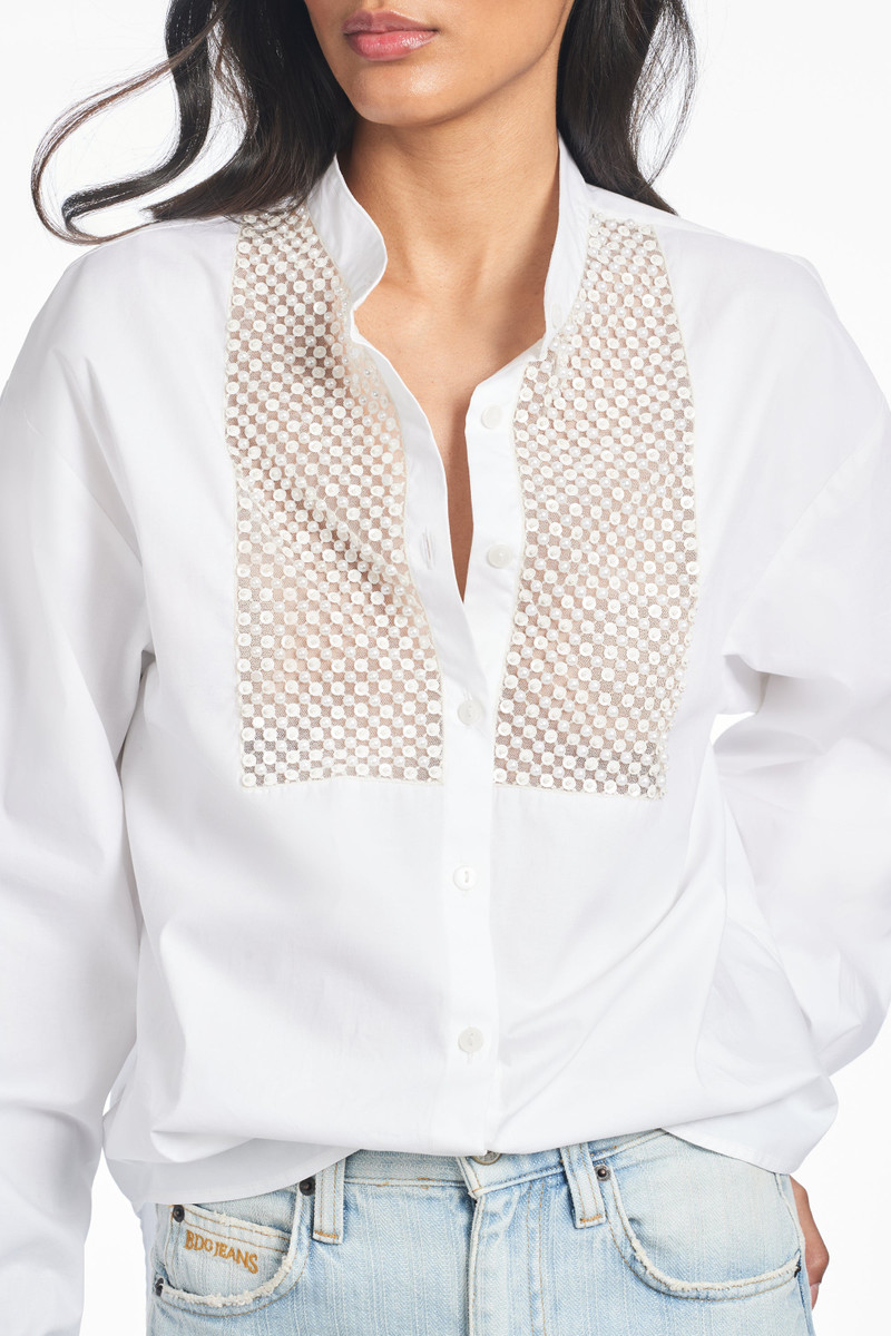 SACHIN & BABI EMORY TOP - WHITE outlook