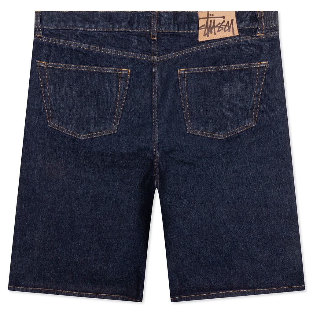 BIG OL DENIM SHORTS- RINSED INDIGO - 2