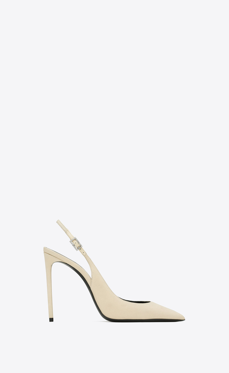zoe slingback pumps in crepe de chine 1