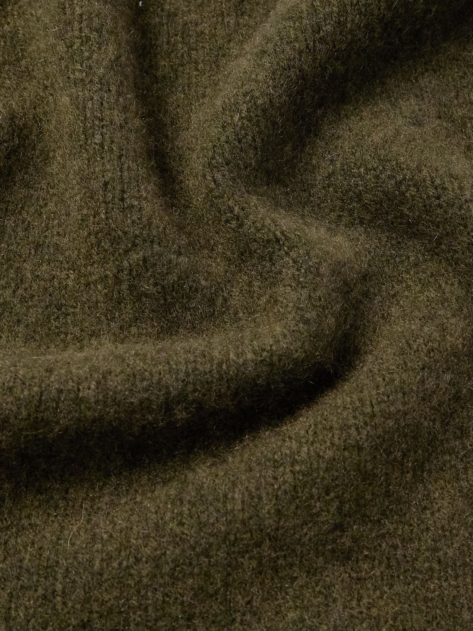 Shawl-Collar Cashmere Cardigan Green - 5